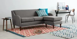 Seccional con Chaise Longue a la Derecha Helena – Gris Humo
