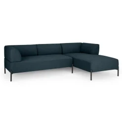 Seccional con Chaise Longue a la Derecha Kiva – Azul Egeo
