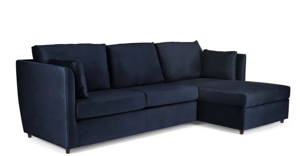Seccional con Chaise Longue a la Derecha Milner – Azul Real