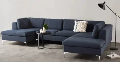 Seccional con Chaise Longue a la Derecha Monterosso – Azul Tormenta