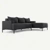 Seccional con Chaise Longue a la Derecha Oskar – Gris Sterling