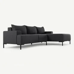 Seccional con Chaise Longue a la Derecha Oskar – Gris Sterling