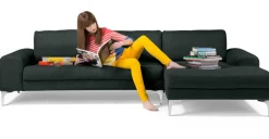 Seccional con Chaise Longue a la Derecha Vittorio – Gris Antracita