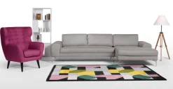 Seccional con Chaise Longue a la Derecha Vittorio – Gris Perla