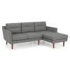 Seccional con Chaise Longue a la Derecha Walker – Gris