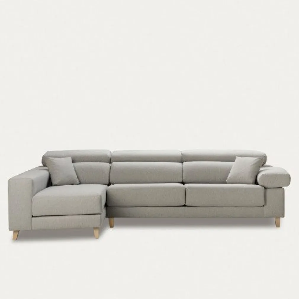 Seccional con Chaise Longue a la Izquierda Air – Cemento