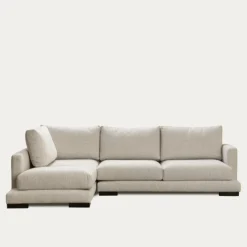 Seccional con Chaise Longue a la Izquierda Crate – Beige