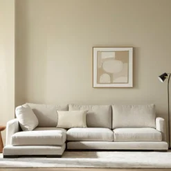 Seccional con Chaise Longue a la Izquierda Crate – Beige
