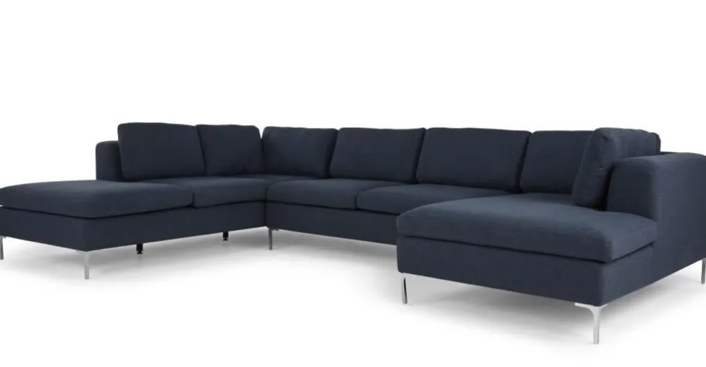 Seccional con Chaise Longue a la Izquierda Monterosso – Azul Tormenta