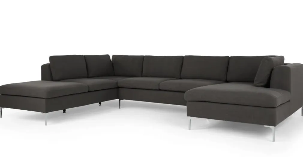 Seccional con Chaise Longue a la Izquierda Monterosso – Gris Marengo