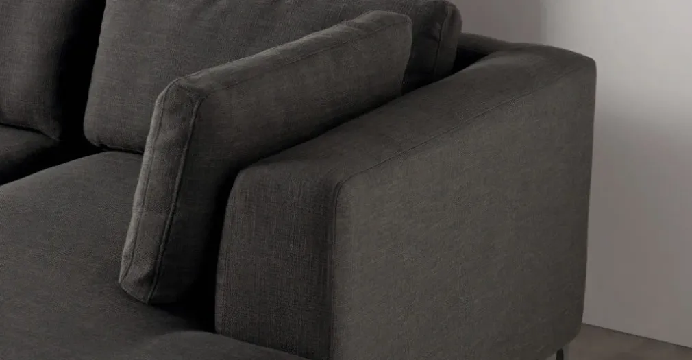 Seccional con Chaise Longue a la Izquierda Monterosso – Gris Marengo