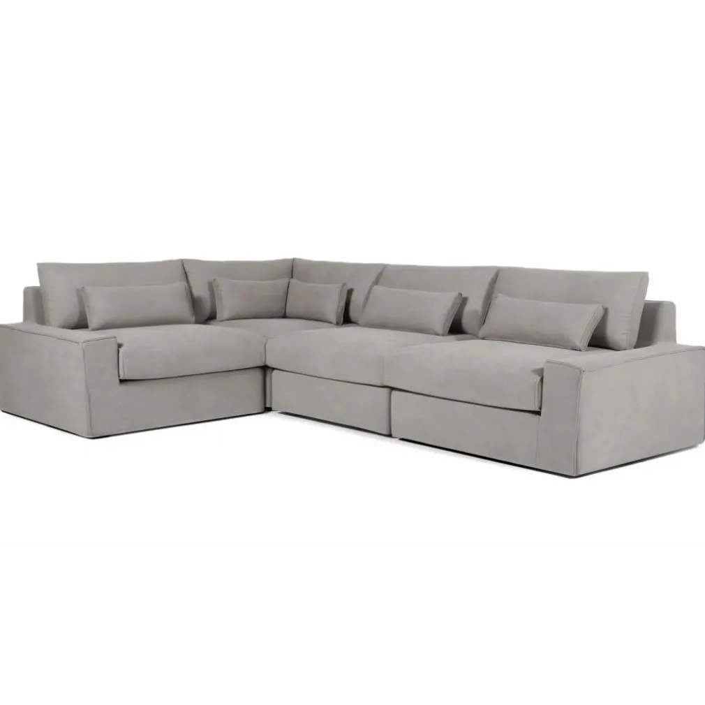 Seccional con Chaise Longue a la Izquierda Trent – Gris Lavado