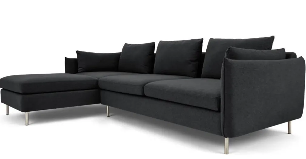 Seccional con Chaise Longue a la Izquierda Vento – Gris Sterling