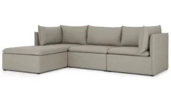 Seccional con Chaise Longue a la Izquierda Victor – Gris Portland