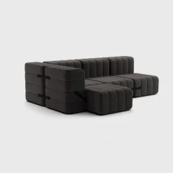 Seccional 2 Cuerpos con Chaise Longue a la Izquierda Curt