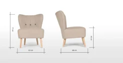 Silla Charley – Beige Biscuit