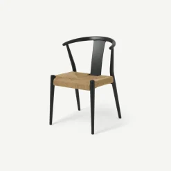 Silla de Comedor Abbon – Efecto Charcoal Black