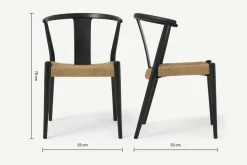 Silla de Comedor Abbon – Efecto Charcoal Black
