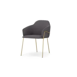 Silla de comedor con estructura Stanley – Gris