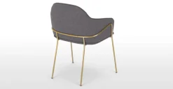 Silla de comedor con estructura Stanley – Gris