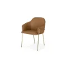 Silla de comedor con marco de metal Stanley – Cuero