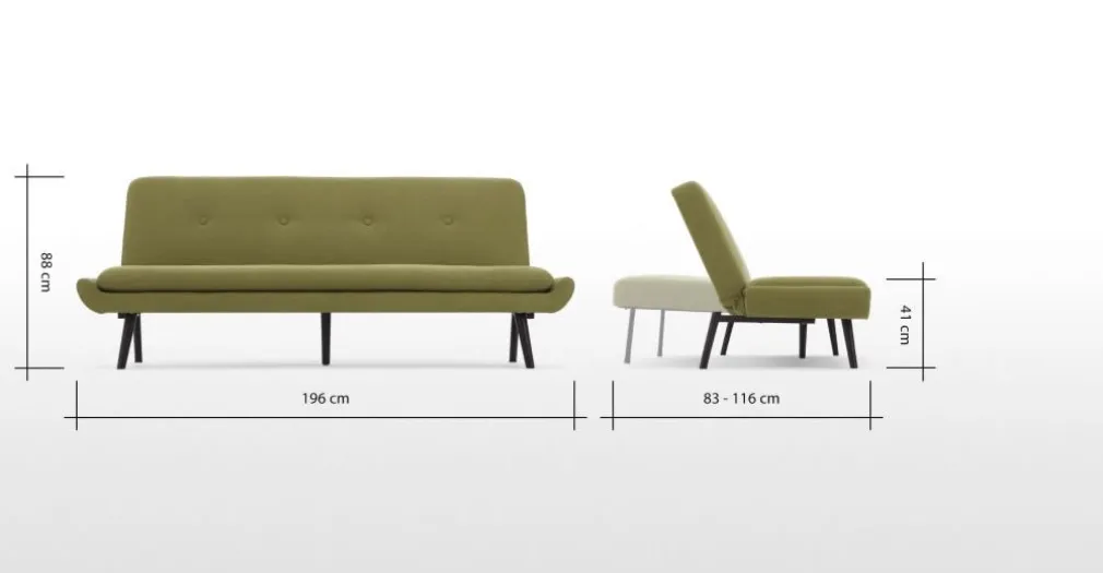 Sofá Cama Click Clack Edwin – Verde Enebro