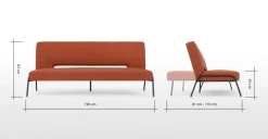Sofá Cama Click Clack Knox – Naranja Retros