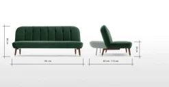 Sofá Cama Click Clack Margot – Verde Pino