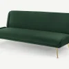 Sofá Cama Moby Verde Pino Con Patas Doradas