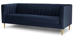 Sofá de 3 Cuerpos Amicie – Azul Marino