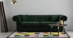 Sofá de 3 cuerpos Chesterfield Branagh – Verde Pino