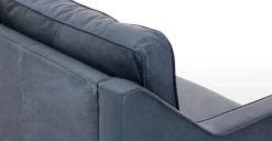 Sofá de 2 Cuerpos Dallas – Cuero Azul Medianoche