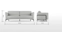 Sofá de 3 Cuerpos Everson – Gris Titanio