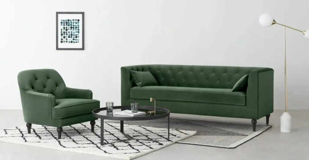 Sofá de 3 Cuerpos Flynn – Verde Olmo