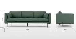 Sofá de 3 Cuerpos Harlow – Verde