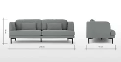 Sofá de 3 Cuerpos Herman – Gris