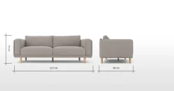 Sofá de 3 Cuerpos Karson – Gris
