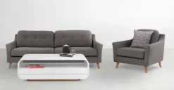 Sofá de 3 Cuerpos Rufus – Gris Rinoceronte