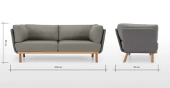 Sofá de 3 Cuerpos Tromso – Gris