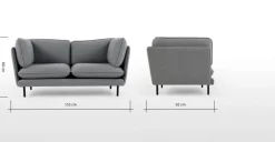 Sofá de 2 Cuerpos Wes – Gris Selecto