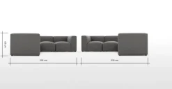 Sofá Modular de 5 Cuerpos Juno – Gris Marga
