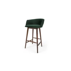 Taburete alto Lule – Terciopelo verde pino