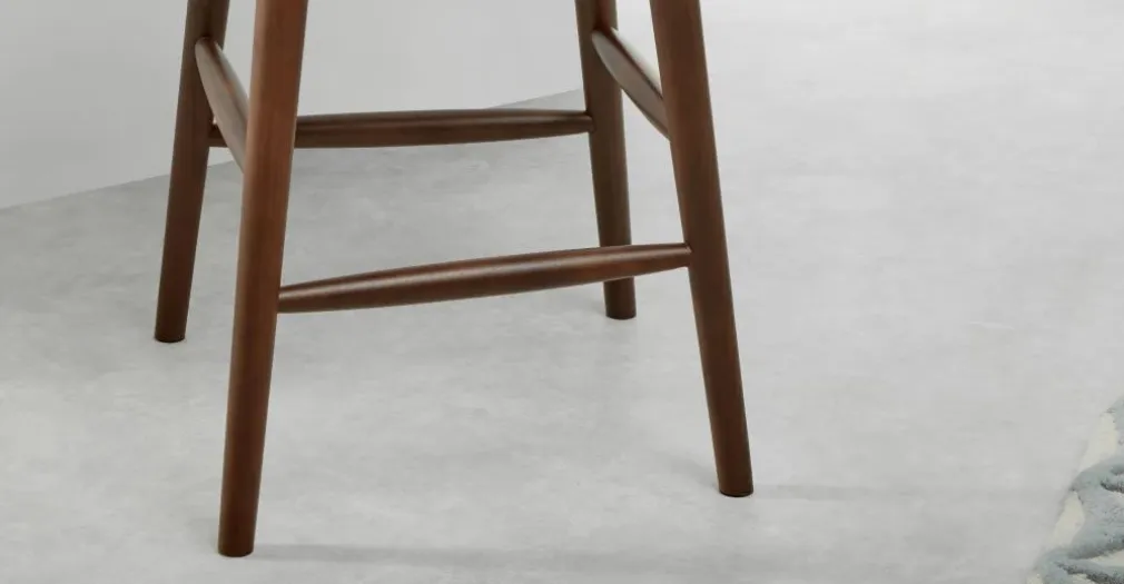 Taburete alto Lule – Terciopelo verde pino