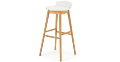 Taburete alto Thelma – Roble y blanco