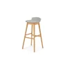 Taburete alto Thelma – Roble y gris