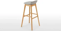 Taburete alto Thelma – Roble y gris