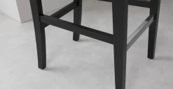 Taburete de bar Flynn – Terciopelo verde pino y negro