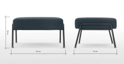Taburete Knox – Azul Egeo