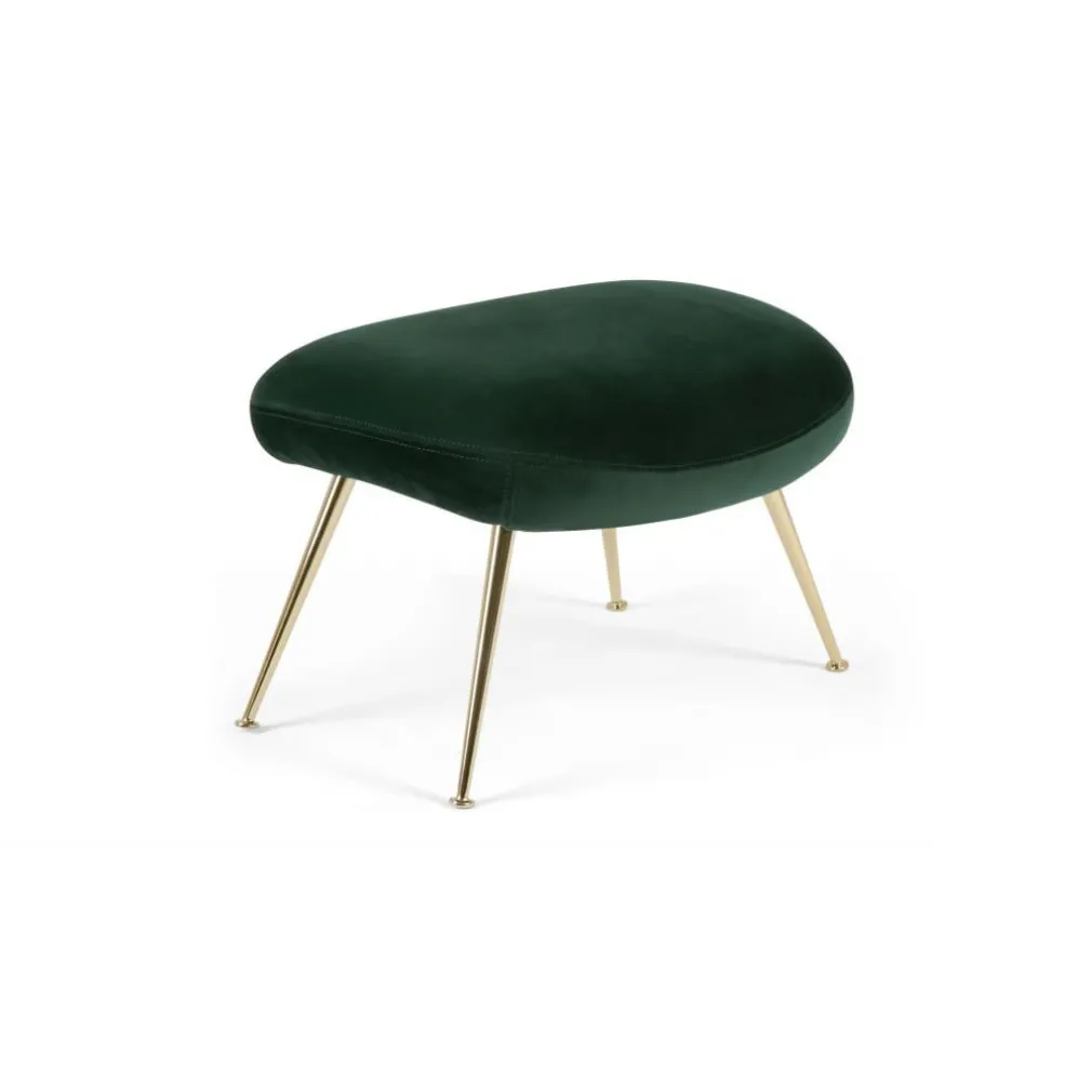 Taburete Moby – Terciopelo verde pino