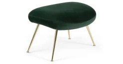 Taburete Moby – Terciopelo verde pino